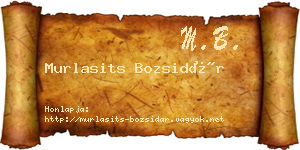 Murlasits Bozsidár névjegykártya